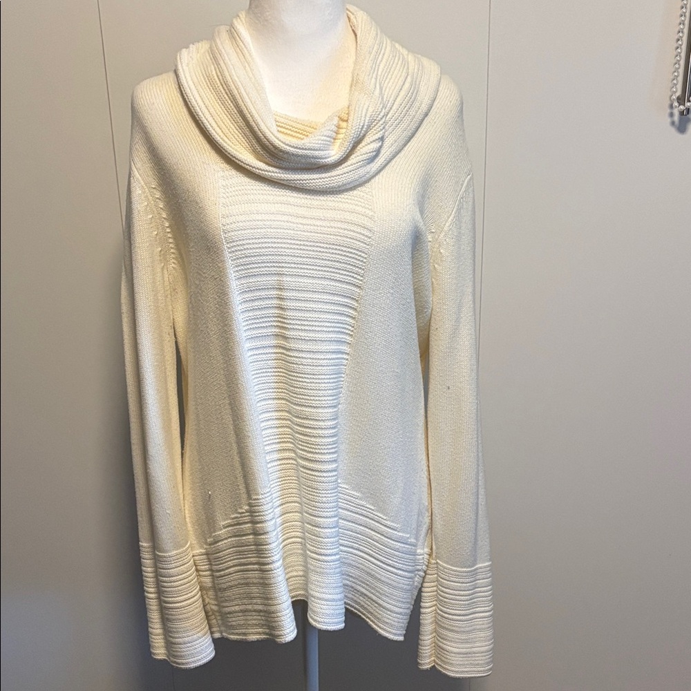 Calvin Klein Cream Cowl Neck Sweater